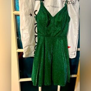 Retro green with sparkle mini gown